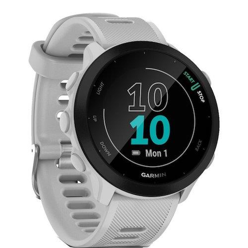 Garmin Forerunner 55 GPS Running Smartwatch Fitness Tracker - White Newly Overhauled