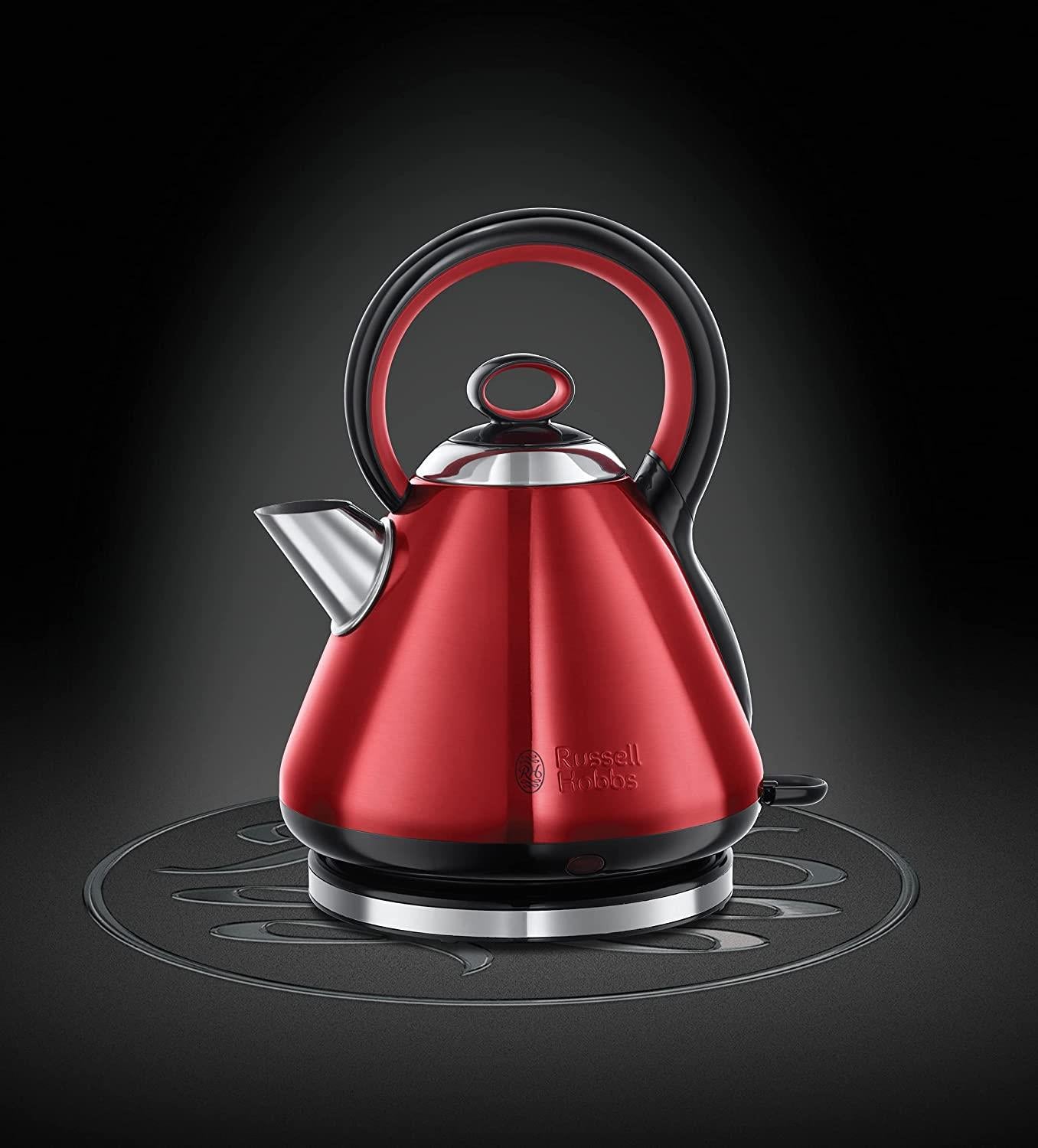 Russell Hobbs Legacy Electric Kettle Quiet Boil 3000 W 1.7 Litre Red - 21885